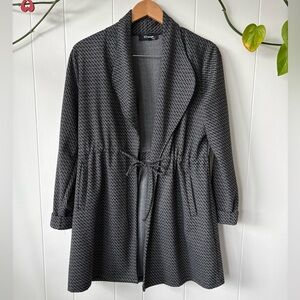 Orange Fashion Village Gray Patterned Cardigan/Blazer L/XL